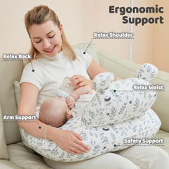 lasoftan nursing pillow soft cotton cover adds gentle comfort to long nursing sessions.