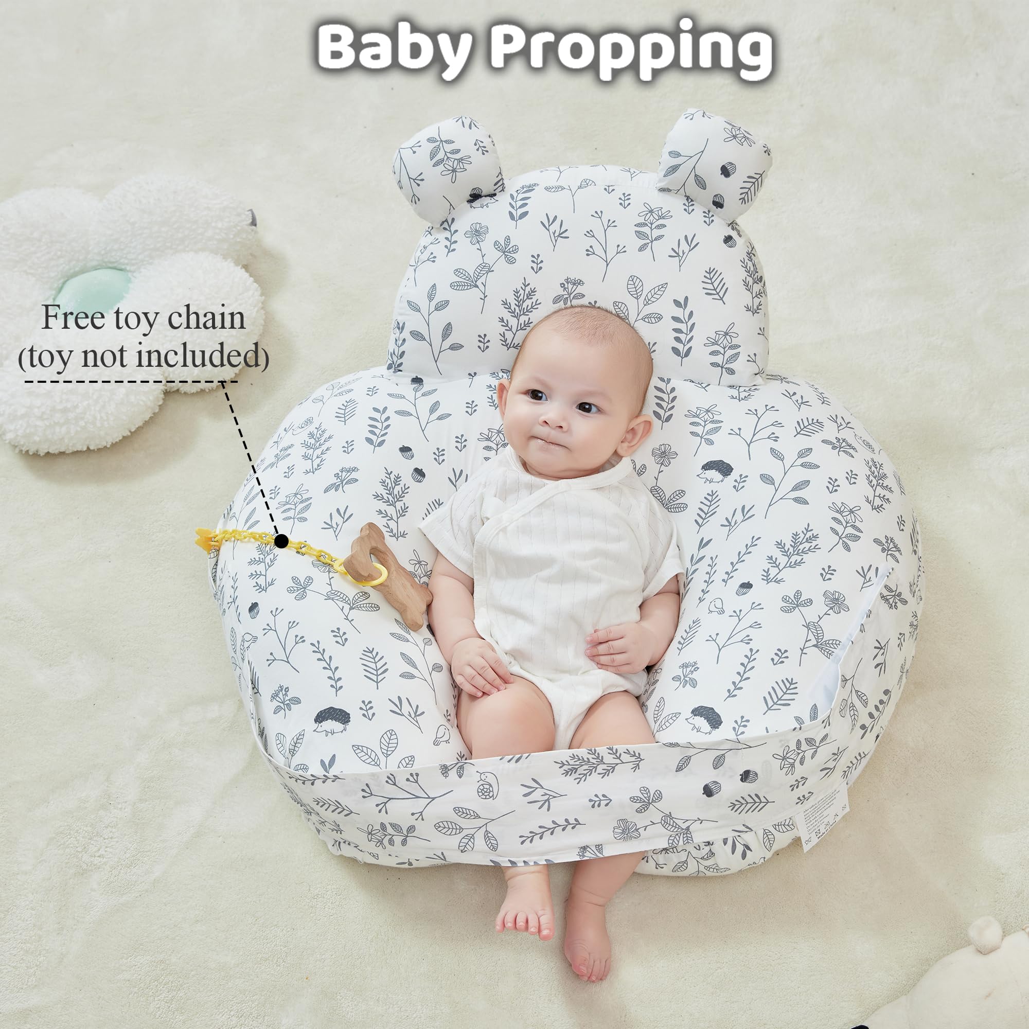 lasoftan nursing pillow stable-base design promotes steady positioning during let-down moments.