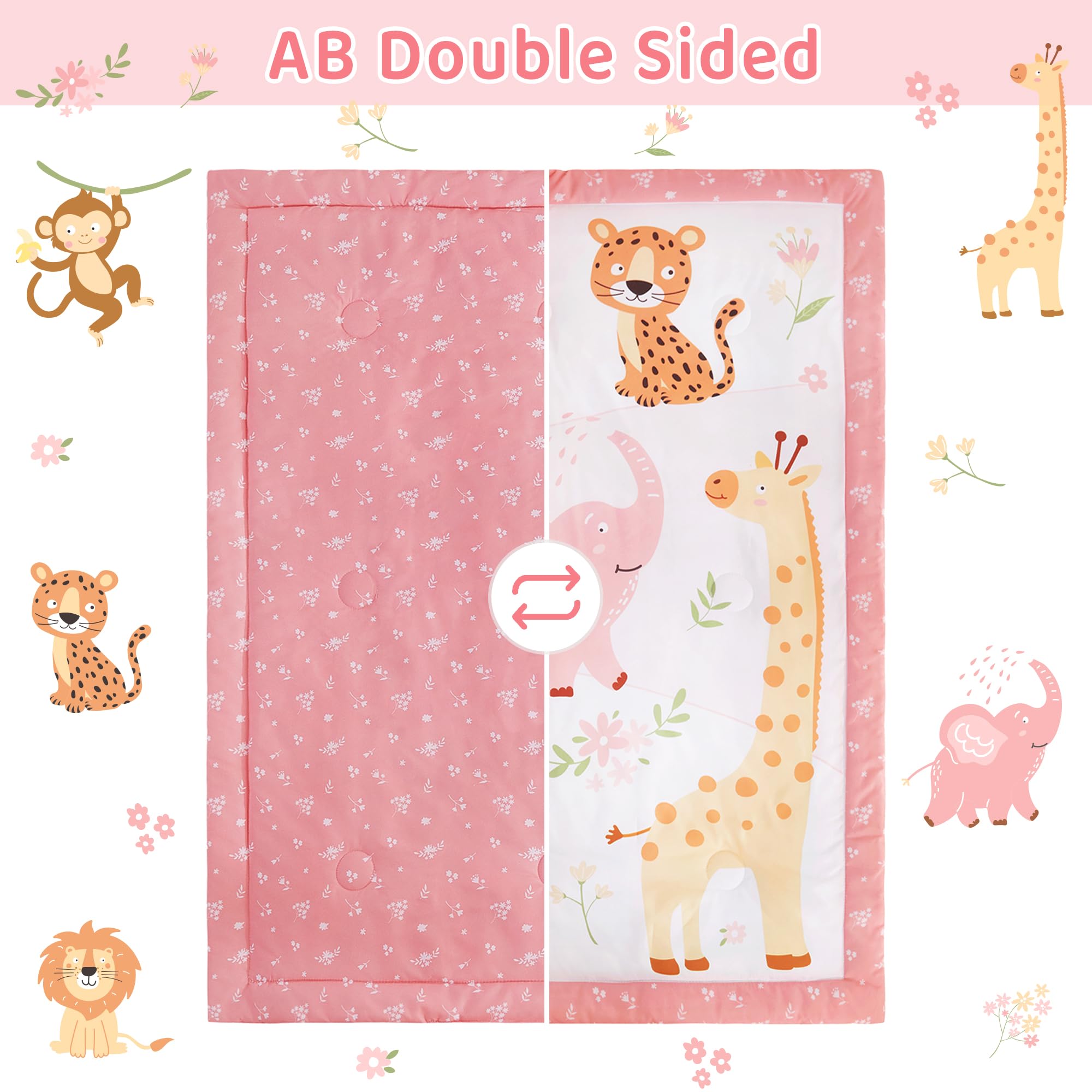 lasoftan packaging gift-ready pink elephant crib set presentation