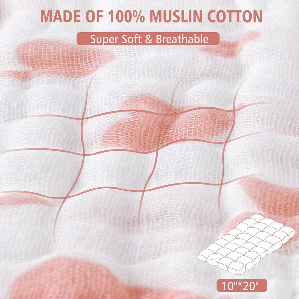 Lasoftan cotton muslin burp cloth offers a soft, breathable touch for baby's skin.