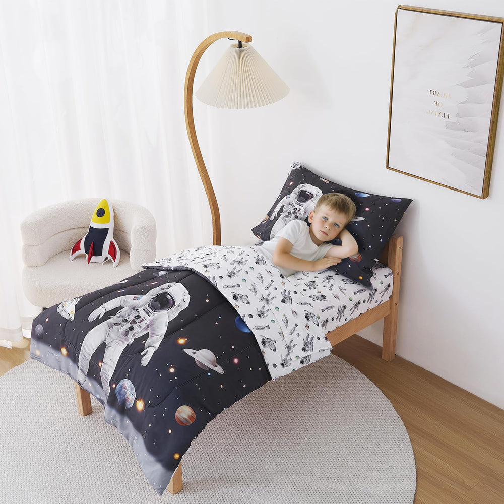 Lasoftan astronaut pattern closeup, vibrant print for kid-friendly decor.