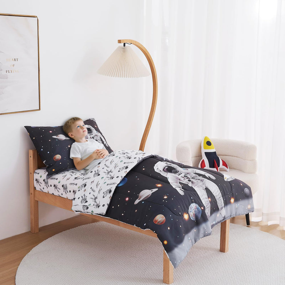 Lasoftan bedding set machine-washable label, simple care for busy parents.