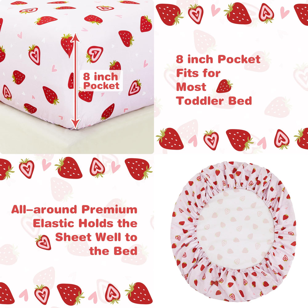 lasoftan toddler bedding set sheet closeup shows smooth fabric and accurate sizing