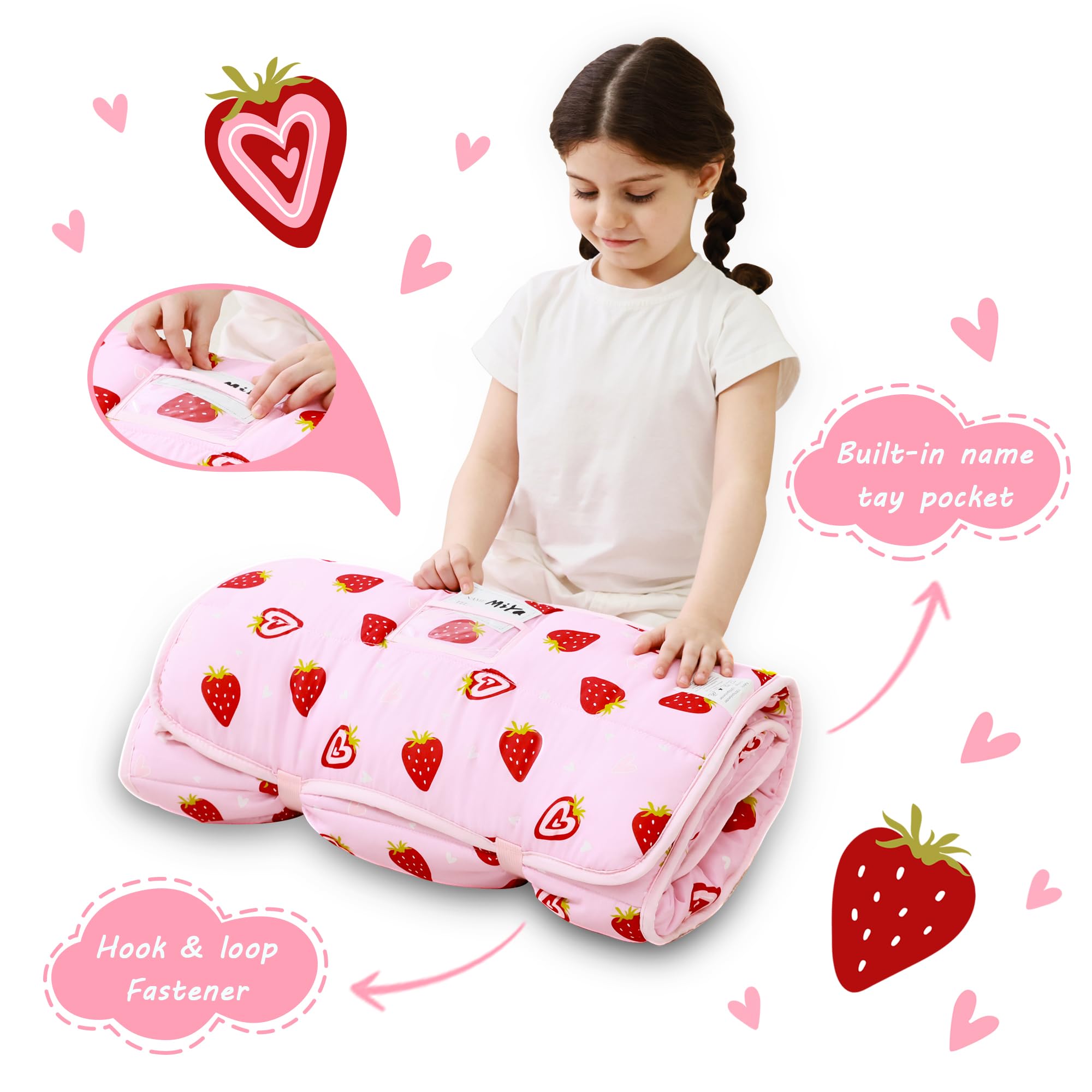 Lasoftan nap mat blanket close-up highlighting plush fleece warmth