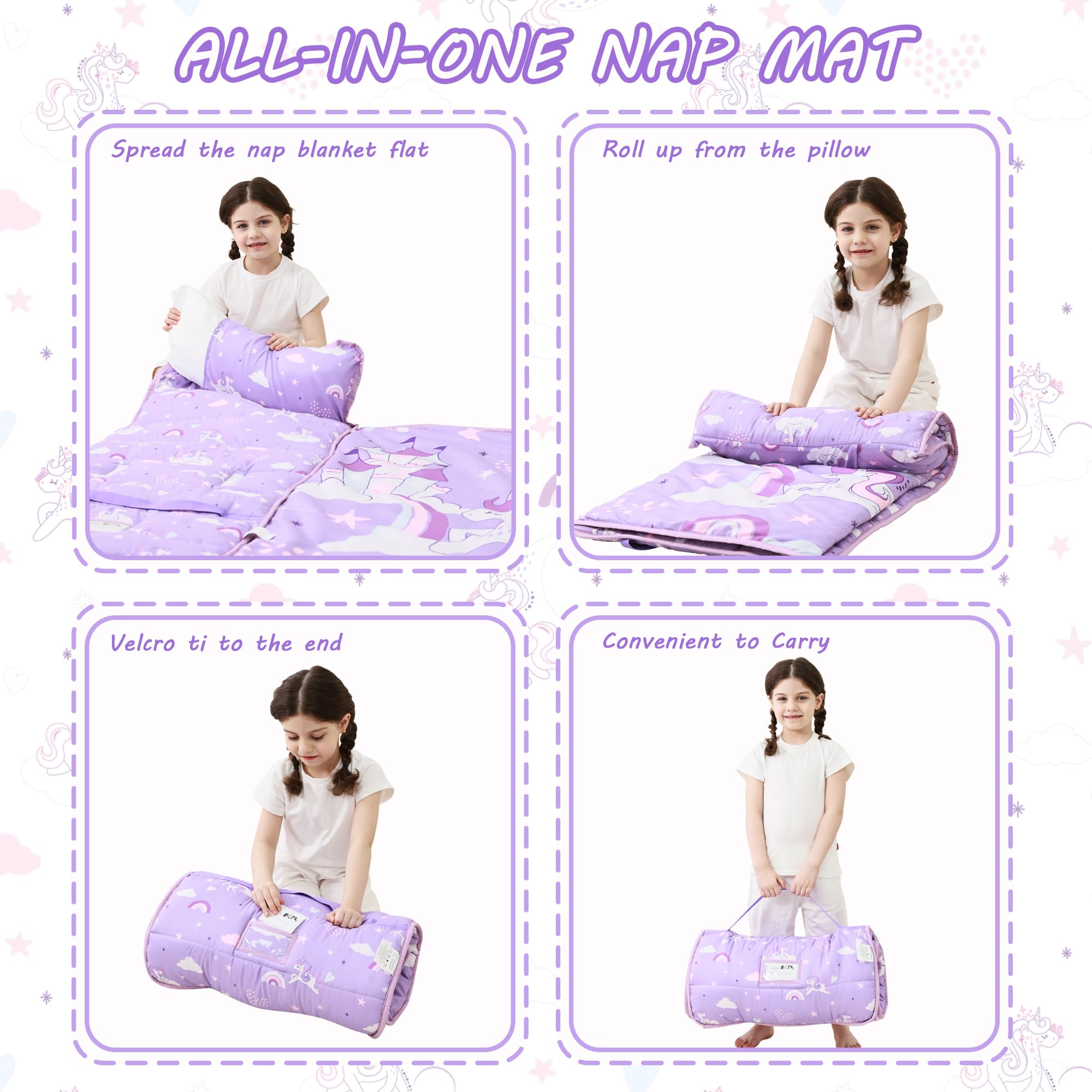 lasoftan toddler nap mat measurements-50x21 shows extra-large size for growing toddlers