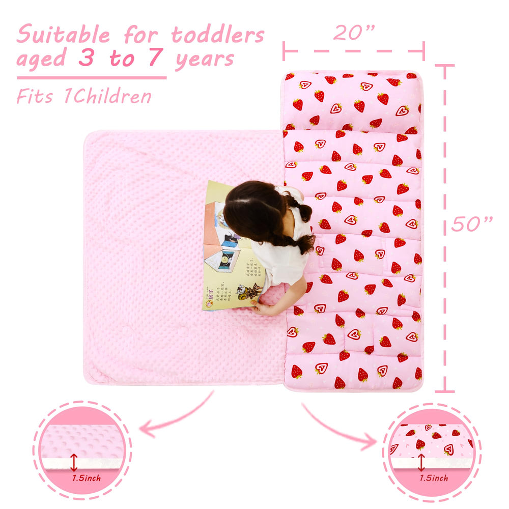 Lasoftan nap mat size dimensions showing 50 by 21 by 2 inches