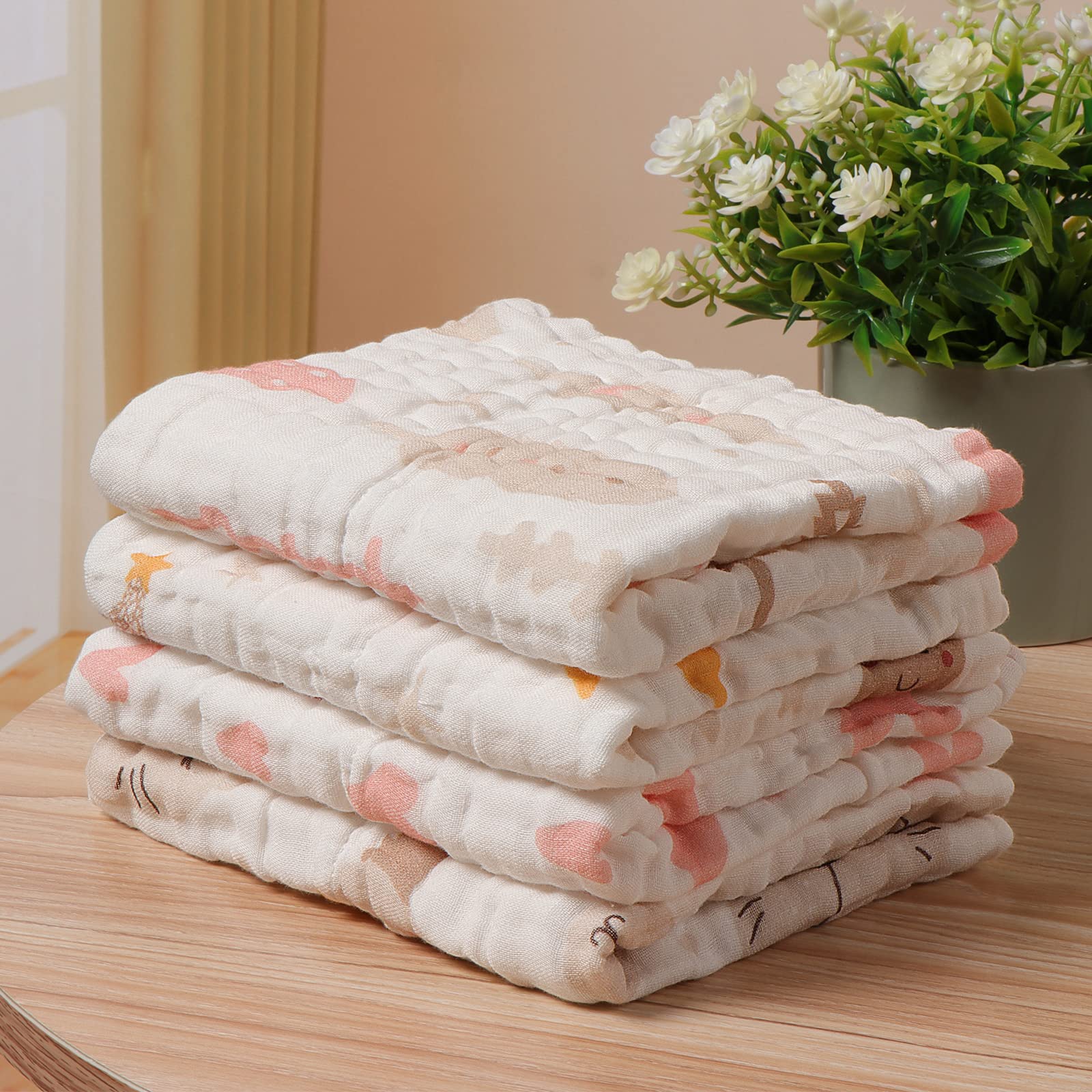 Lasoftan white burp cloth suitable for boys and girls, newborn-friendly.