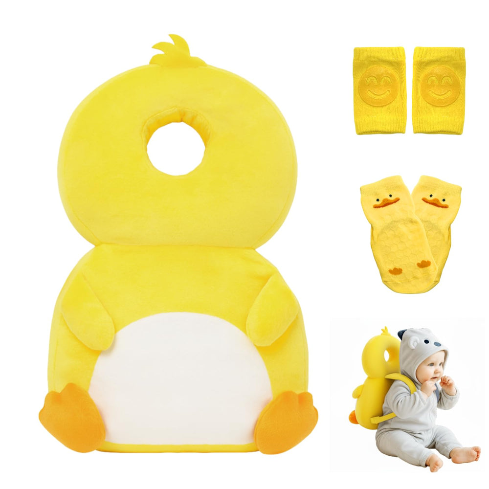 LaSognna baby head protector backpack pillow provides gentle head protection during play.