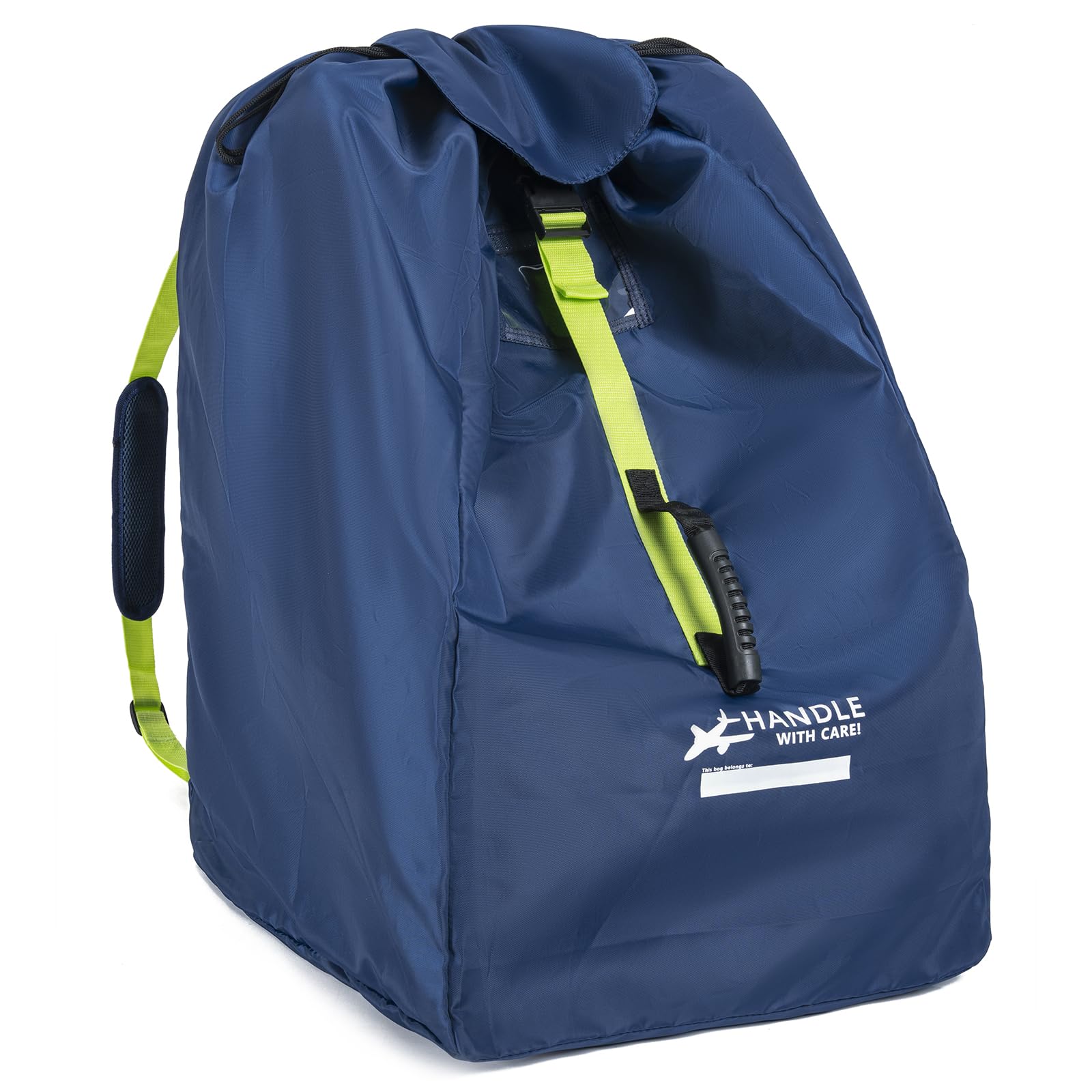 LASUK car seat travel bag with safety drawstring guarding against damage during handling