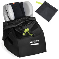 LASUK car seat travel bag with padded shoulder straps for easy airport carrying