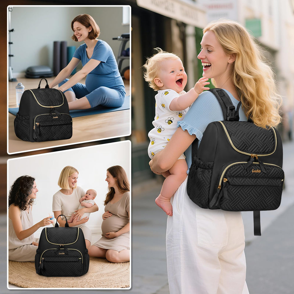 LASUK diaper backpack washable diaper pad offers convenient changing on the go.