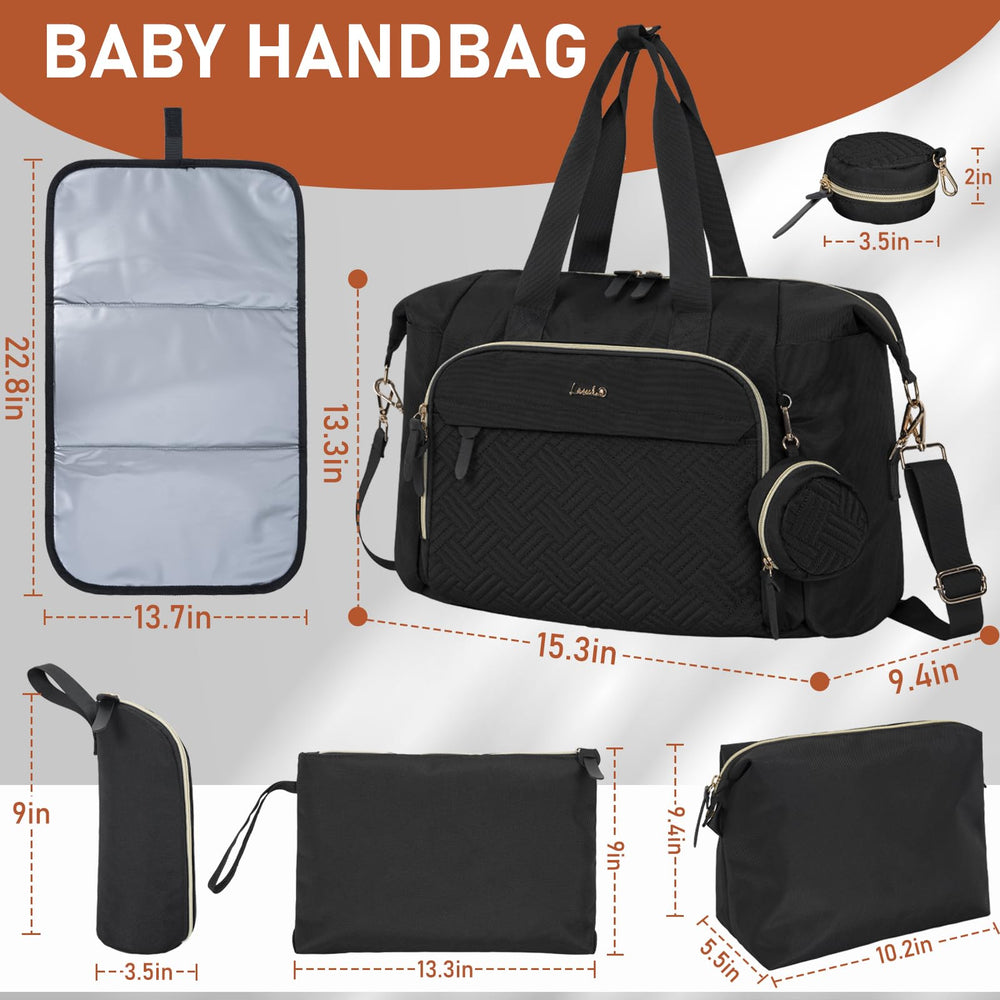 LASUK organizer bag helps separate baby gear for faster access.