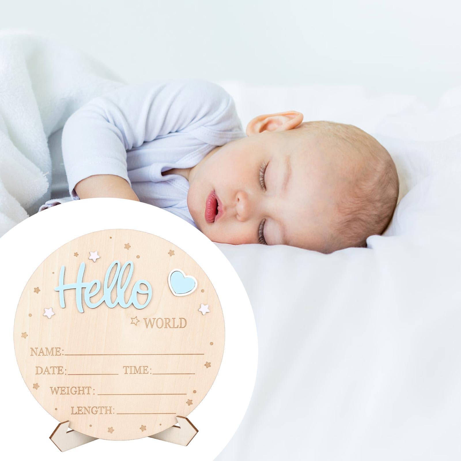 Lasuroa hello world sign for hospital or welcome home photo sessions.