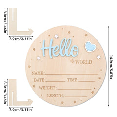 Lasuroa wooden hello world closeup shows smooth edges for safe display.