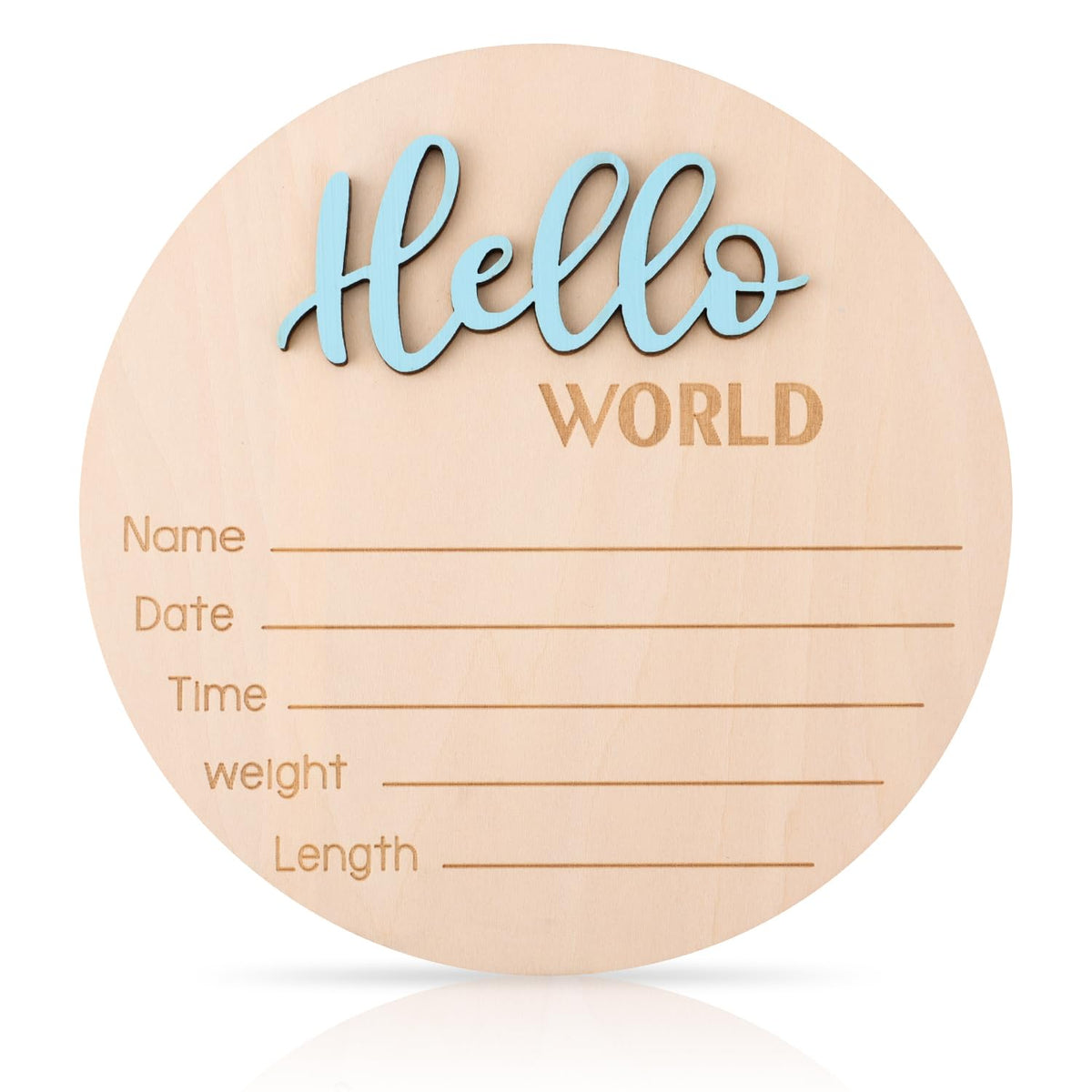 lasuroa Baby Announcement Sign Hello World prop for newborn photos