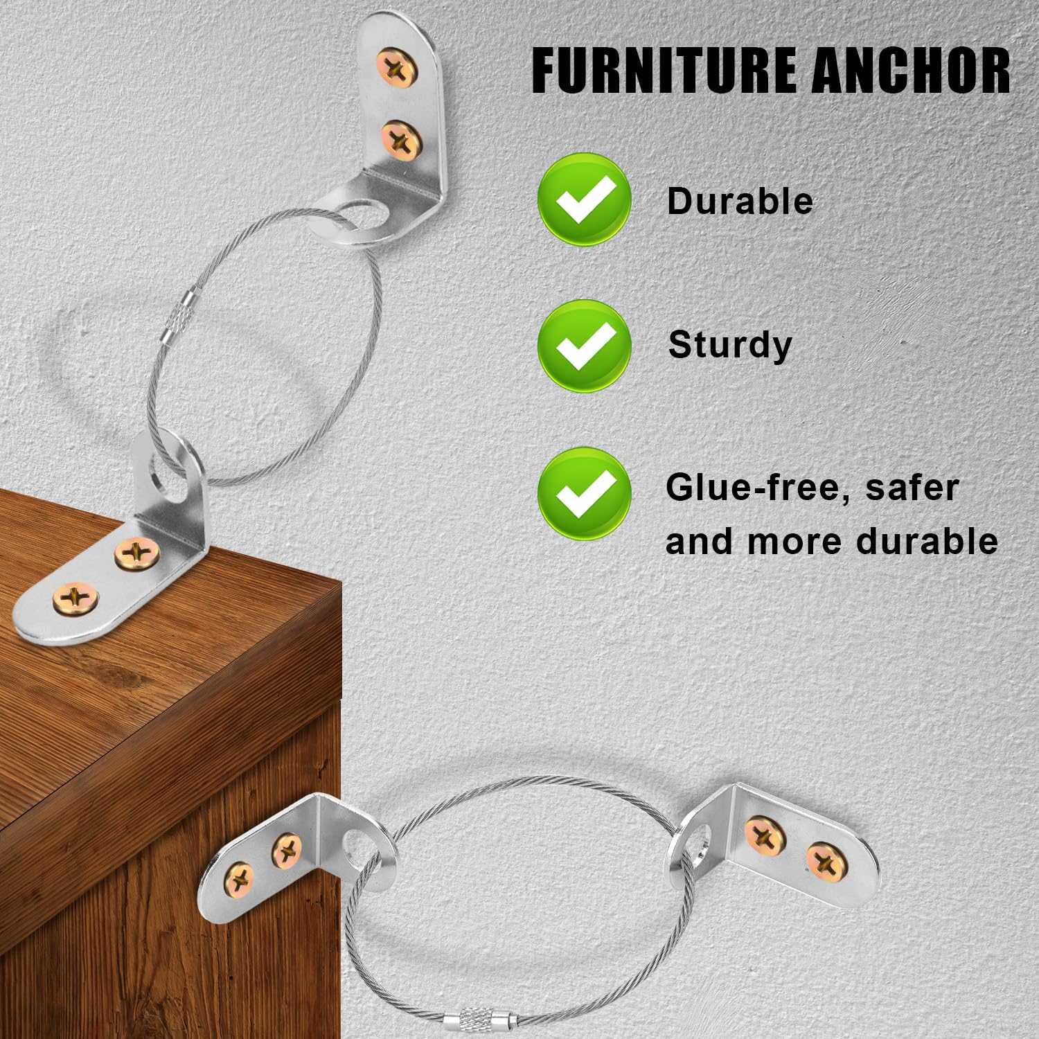 Lasuroa installation tools with screws and brackets for quick, secure setup.