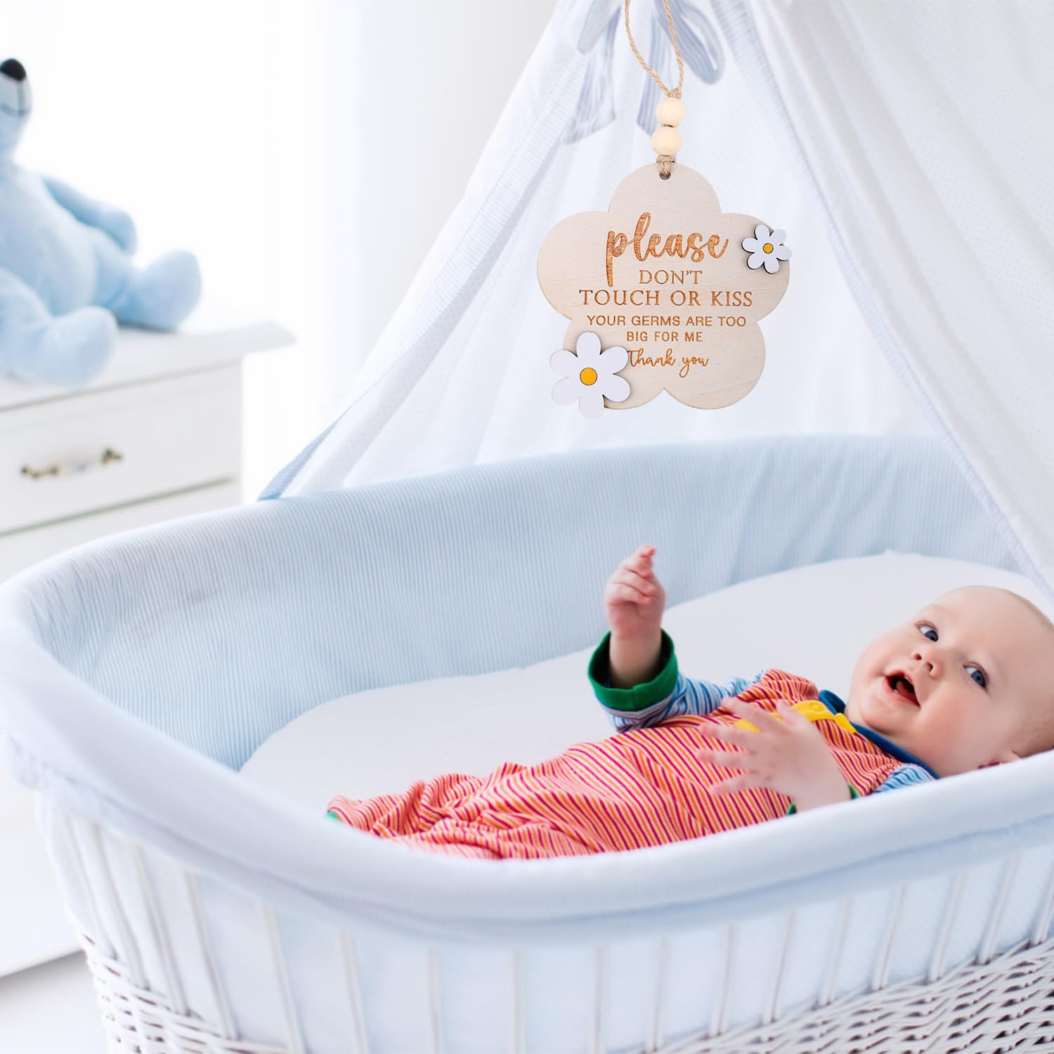 Lasuroa please do not touch baby sign wooden size info with dimensions