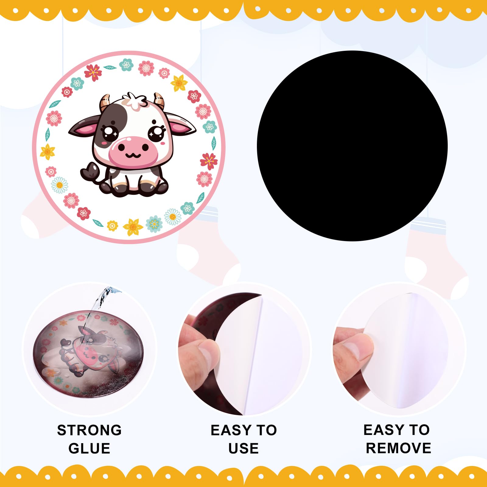 lasuroa potty stickers PVC self-adhesive material close look