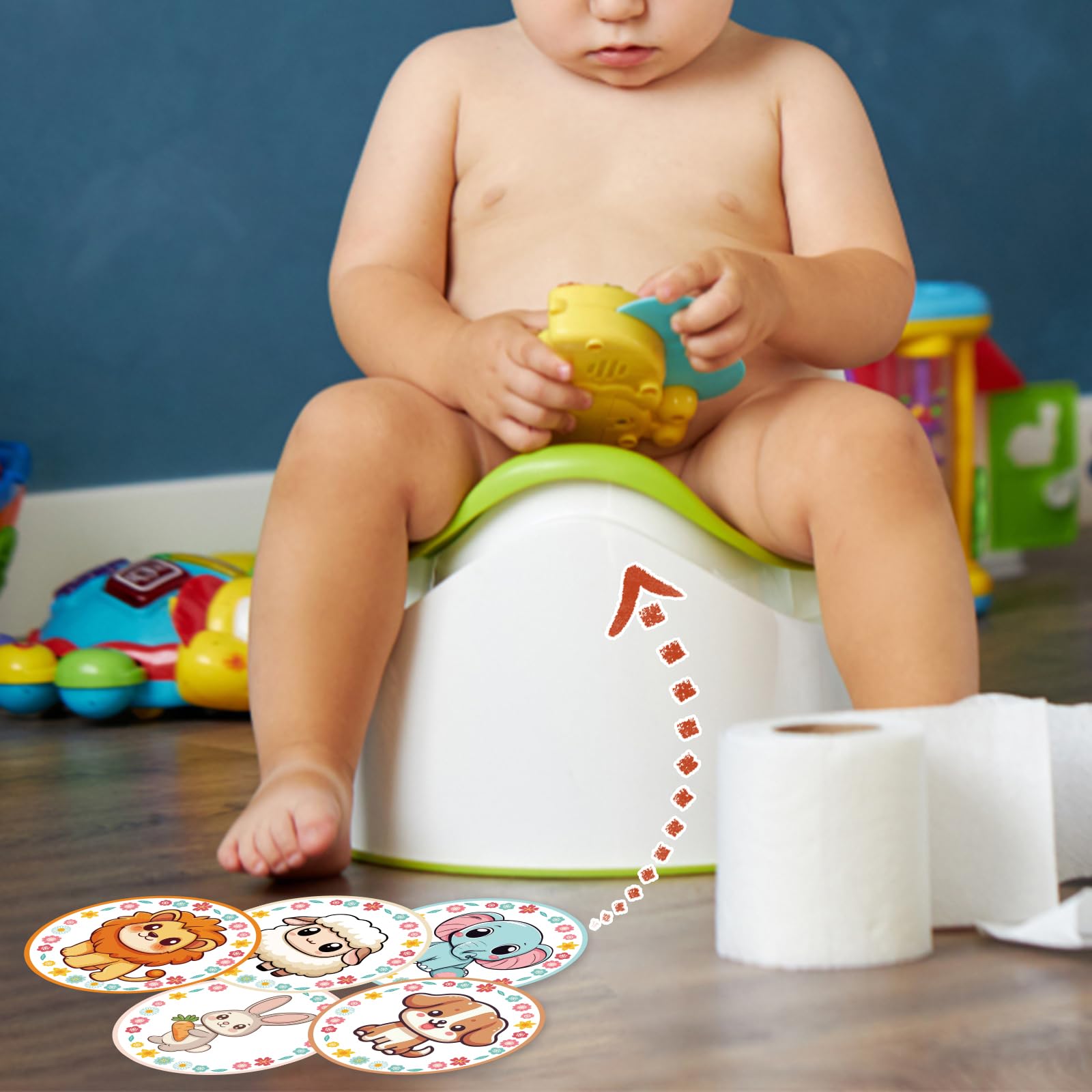 lasuroa potty stickers reusable design for ongoing practice