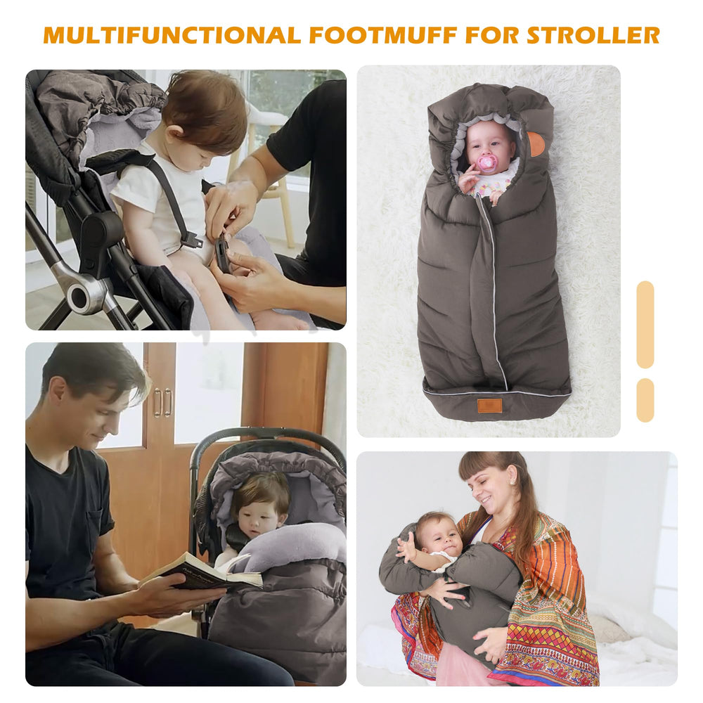 LAT Baby Warm Bunting Bag anti-slip back to stay in place