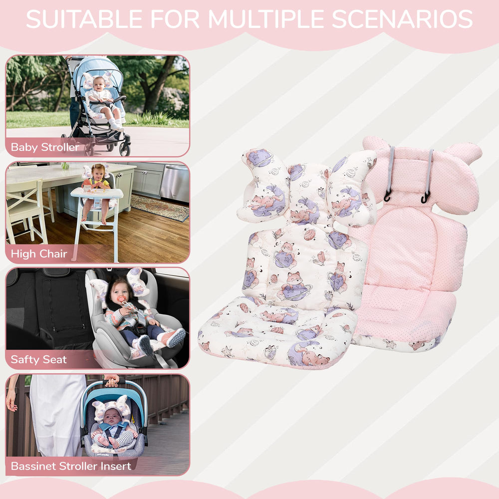 LAT LEE AND TOWN fox pink dots aesthetic adds soft style to stroller setup