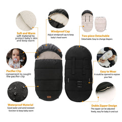 LAT Baby Warm Bunting Bag zipper pull design for quick diaper changes