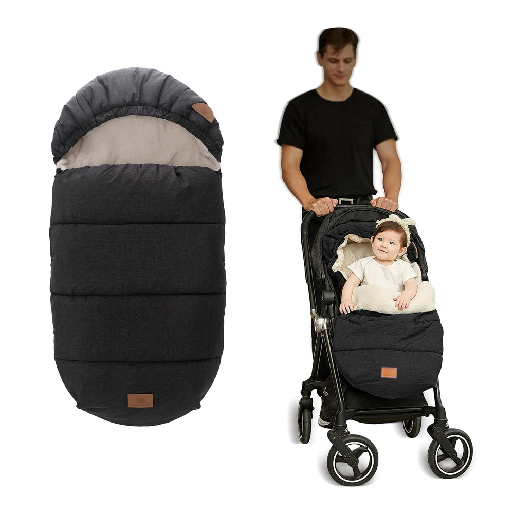 LAT Baby Warm Bunting Bag front view with detachable footmuff for winter warmth