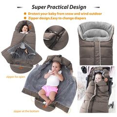 LAT Baby Warm Bunting Bag drawstring hood for warmth