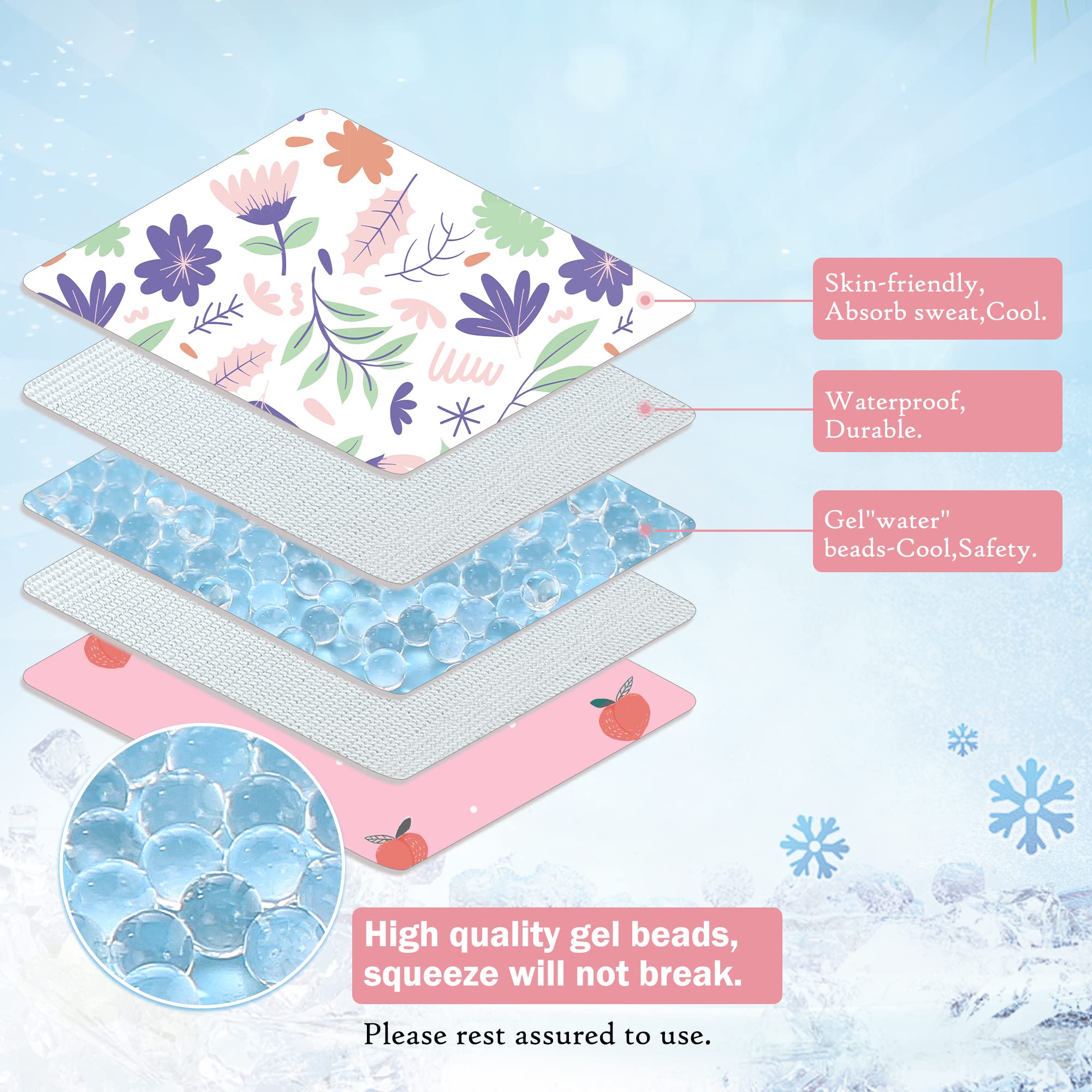 LAT LEE AND TOWN gel car seat cooler pad waterproof and cozy material