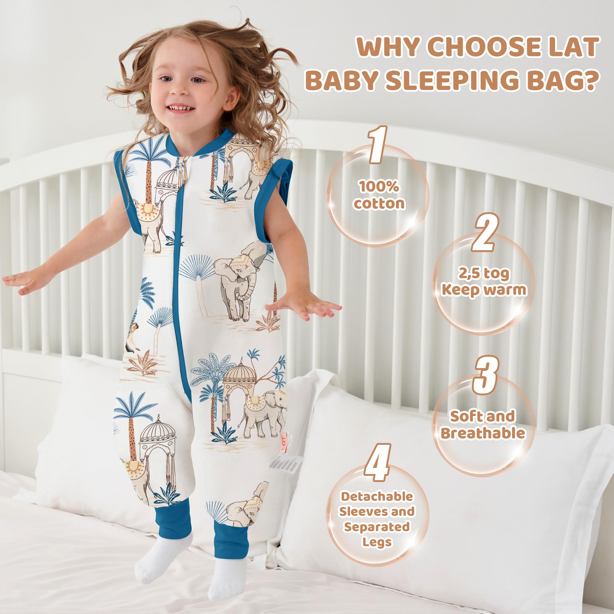 LAT LEE AND TOWN sleep sack ankle extension supports toddler movement