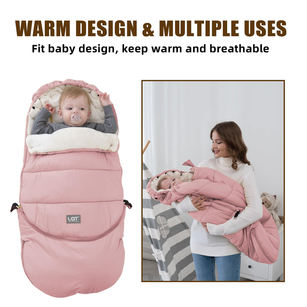 LAT Baby Warm Bunting Bag Zipper design for easy in-out and changes