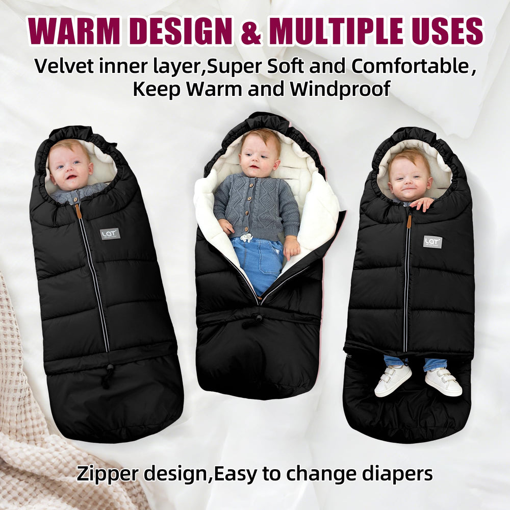 LAT Baby Warm Bunting Bag Anti-Slip Back keeps bag in place during play