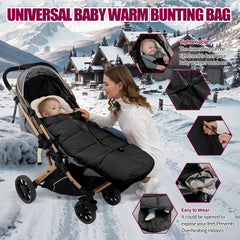 LAT Baby Warm Bunting Bag Waterproof Outer Pongee highlights rainproof warmth