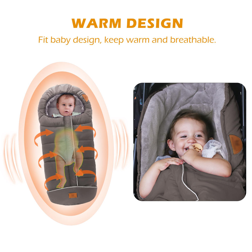 LAT Baby Warm Bunting Bag machine-washable at 30°C