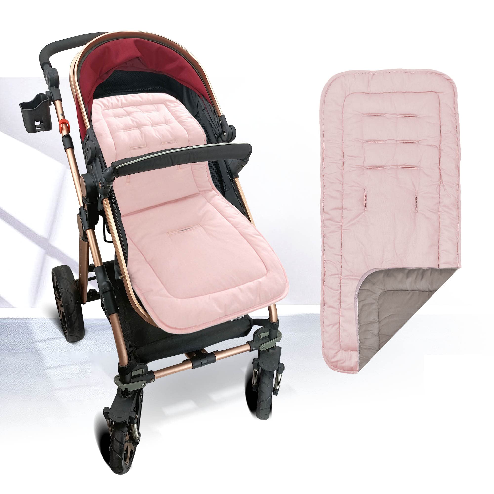 LAT LEE AND TOWN stroller cushion reversible pattern — two styles for seasons