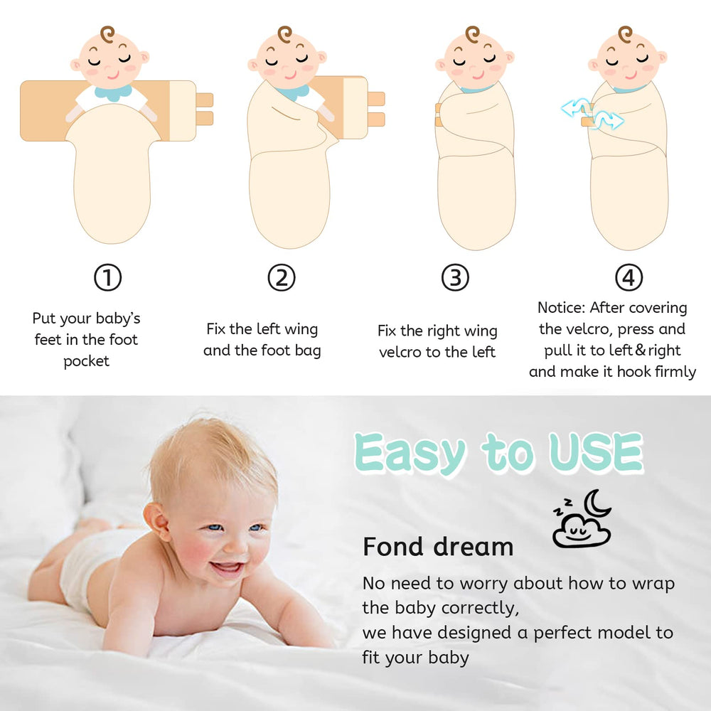 LAT LEE AND TOWN gift-ready swaddle set for newborns