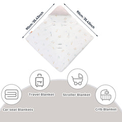 LAT LEE AND TOWN winter car seat blanket on stroller showing universal fit