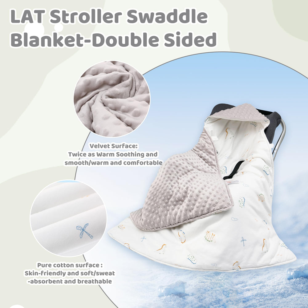 LAT LEE AND TOWN winter car seat blanket machine washable for simple care