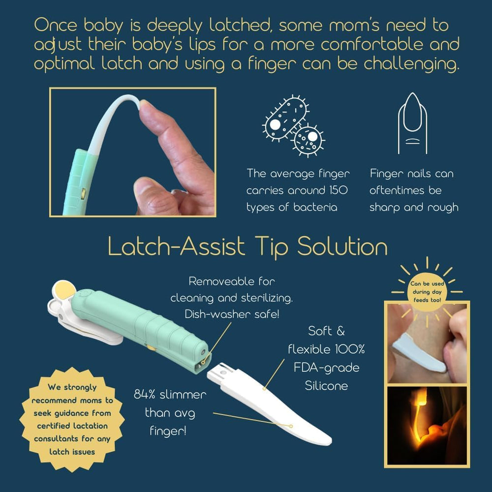 LatchLight breastfeeding side reminder helps you track feeding sides for consistent milk flow.