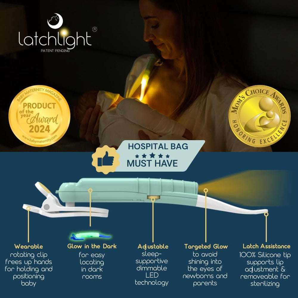 LatchLight targeted 40-degree glow keeps lighting away from eyes.