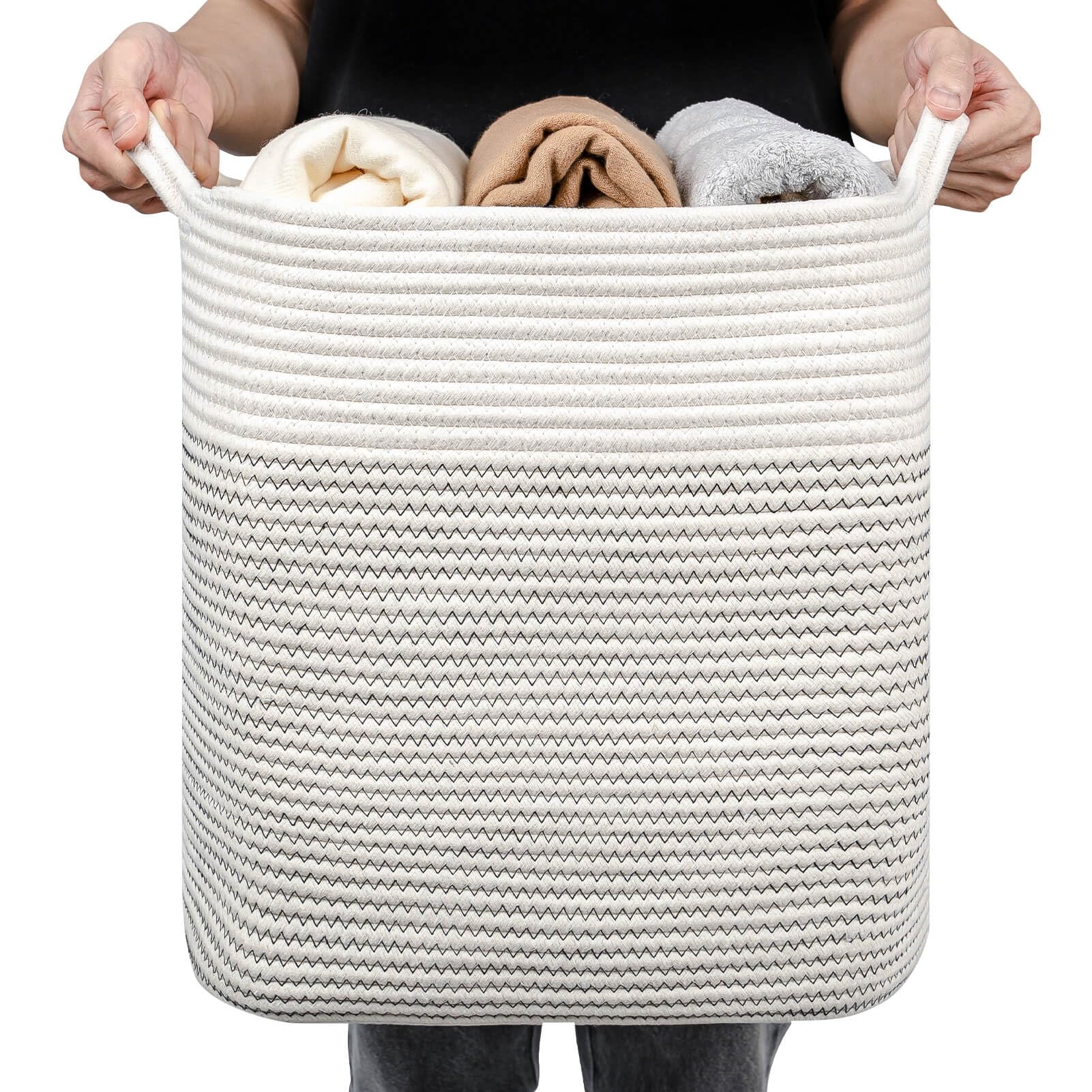 laughbird woven basket with handle for toy storage keeps kids' rooms tidy