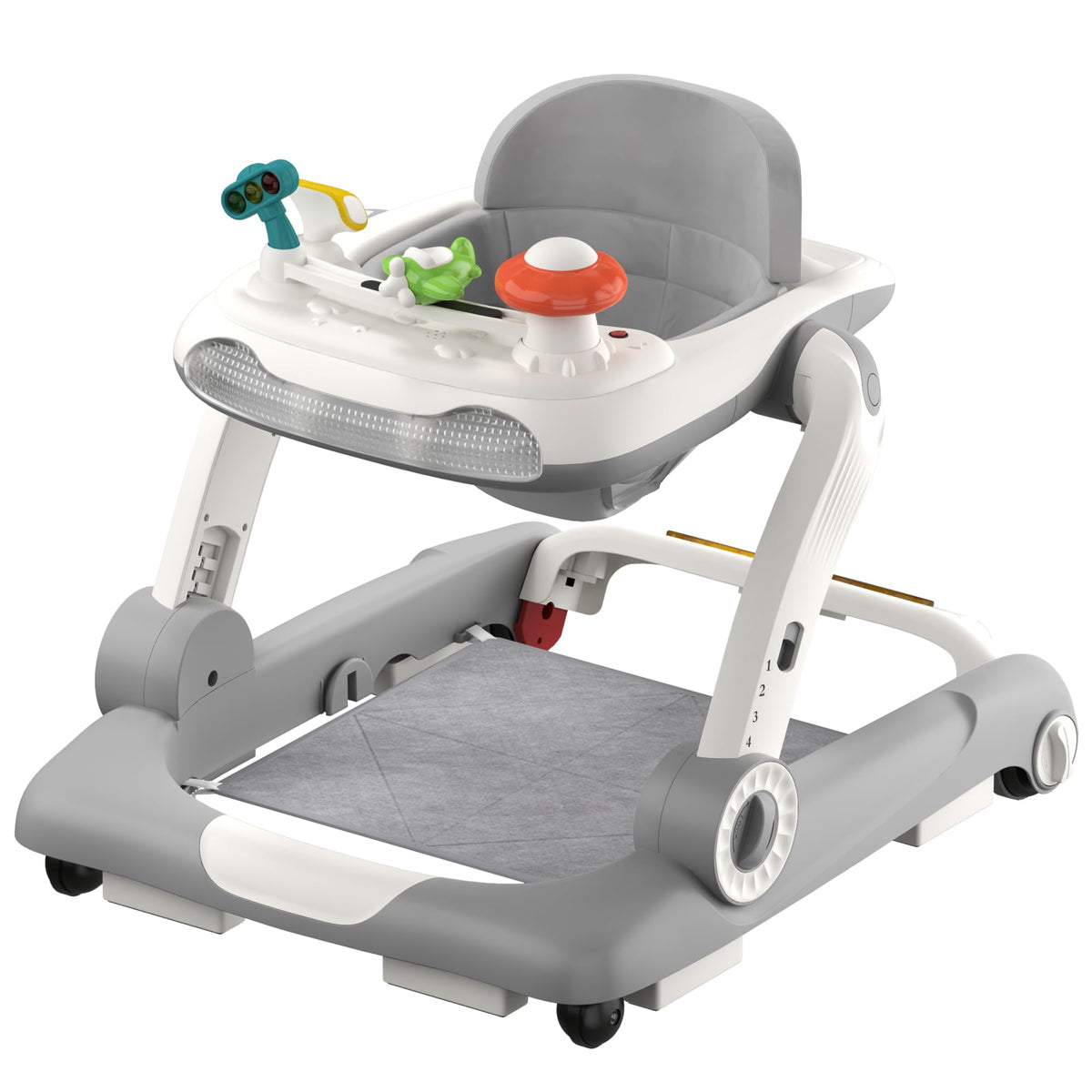 LAUJIA 5-in-1 baby walker folded compact for easy storage and travel