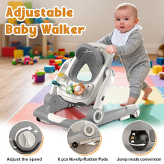 LAUJIA 5-in-1 baby walker music panel engages babies with soothing rhythms