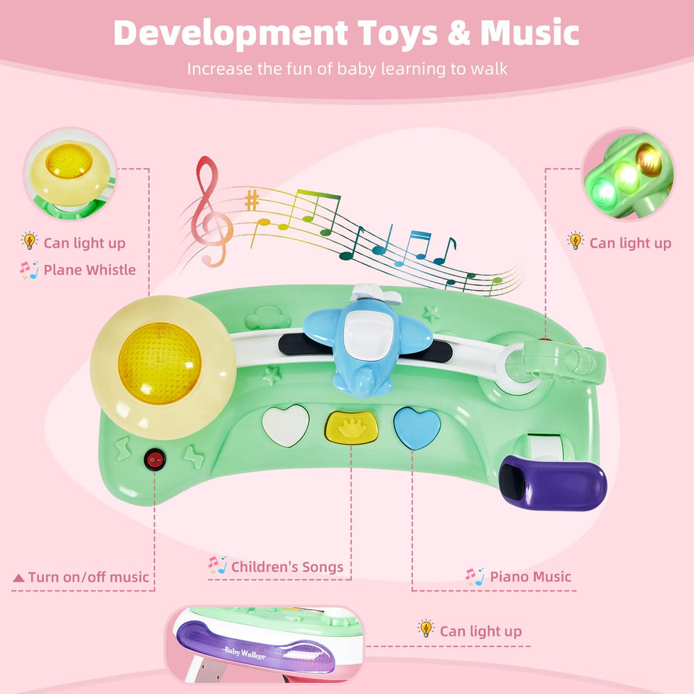 LAUJIA 5-in-1 music sensory pink boosts engagement during play and learning