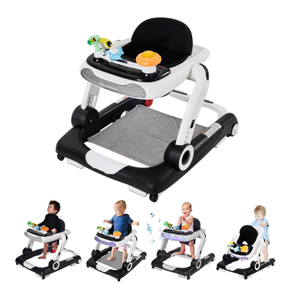 LAUJIA 5-in-1 walker folded-compact for easy travel and storage.