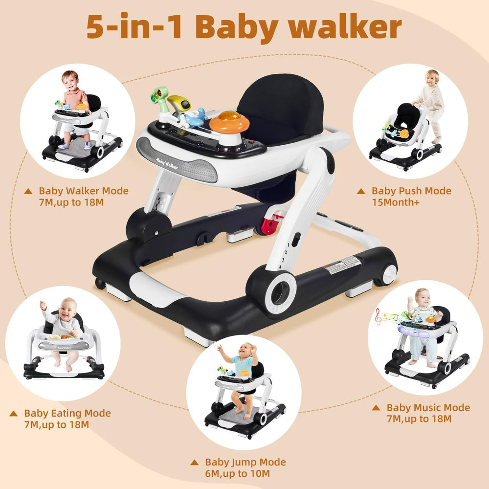 LAUJIA 5-in-1 walker music-sensory mode sparks early auditory exploration.