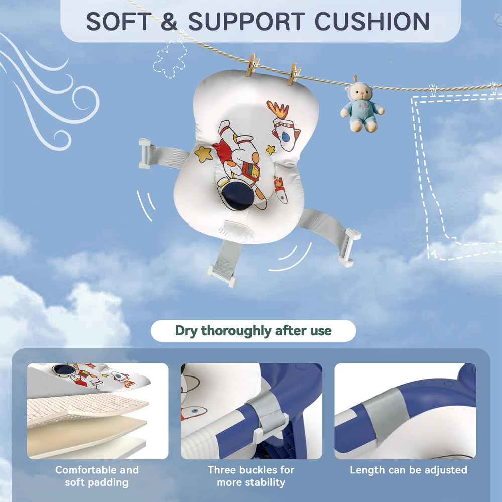 LAUJIA astronaut-blue-compact-fold design saves space in small bathrooms