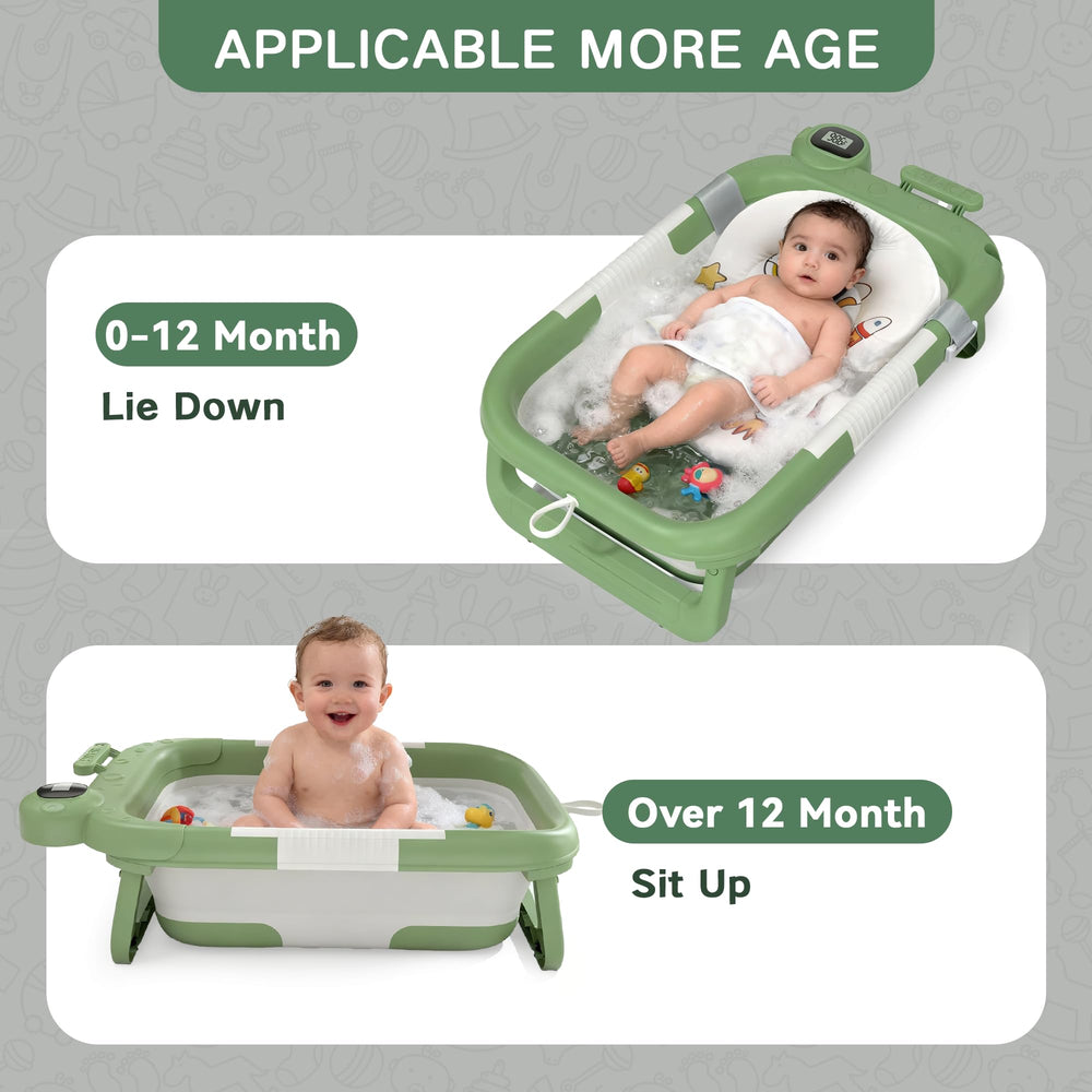 LAUJIA baby bathtub soft cushion close-up emphasizes skin-friendly comfort for delicate skin.