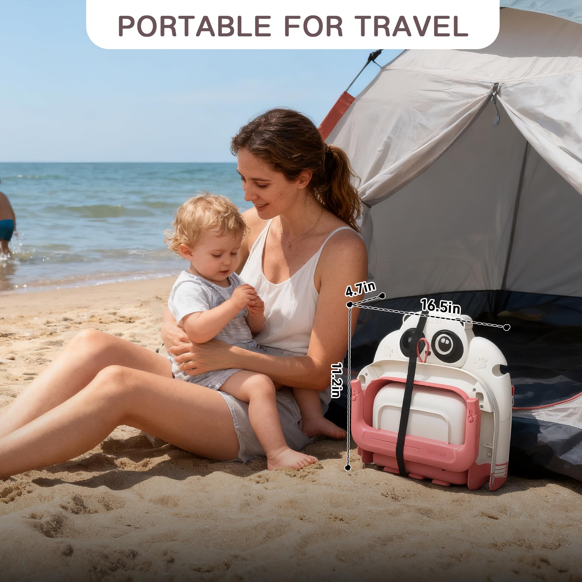 LAUJIA travel-friendly baby bath tub ready for trips and hotel stays.