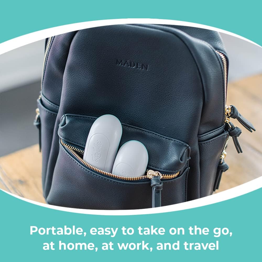 LaVie in-hand usage shows ergonomic pads for different breast shapes.